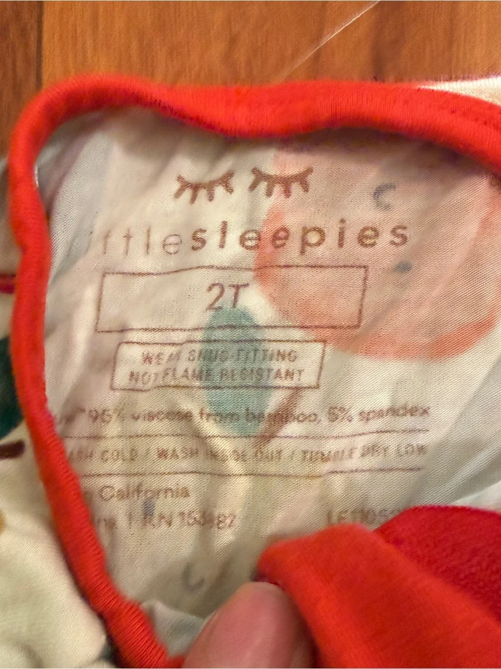 Little Sleepies 2T Apple Print Zippy Pajamas